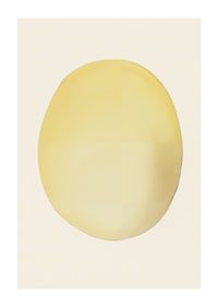 Poster with an abstract painting of a lemon or sun-1