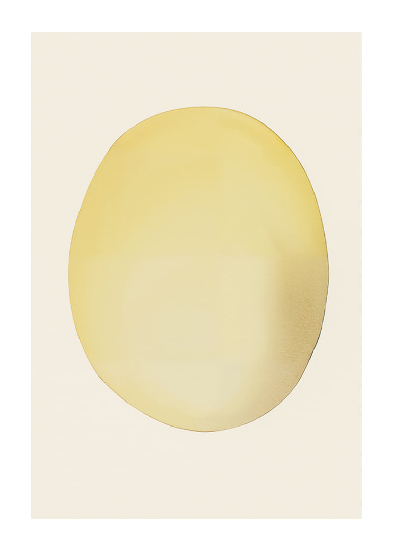 Poster with an abstract painting of a lemon or sun-12
