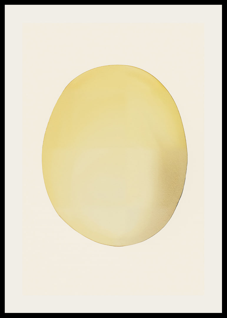 Poster with an abstract painting of a lemon or sun-12