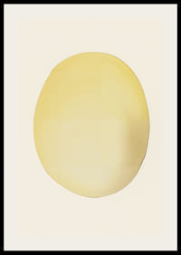 Affiche avec une peinture abstraite d'un citron ou d'un soleil-2