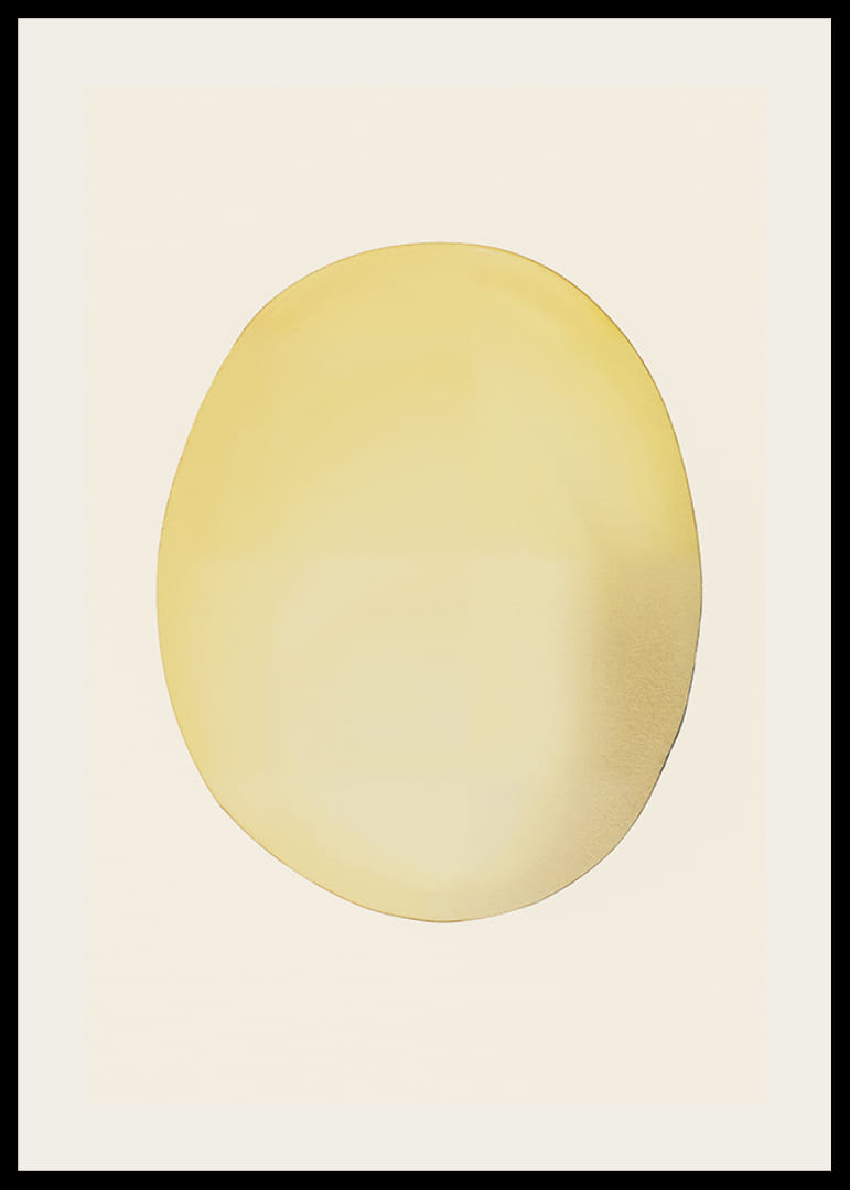 Affiche avec une peinture abstraite d'un citron ou d'un soleil-12