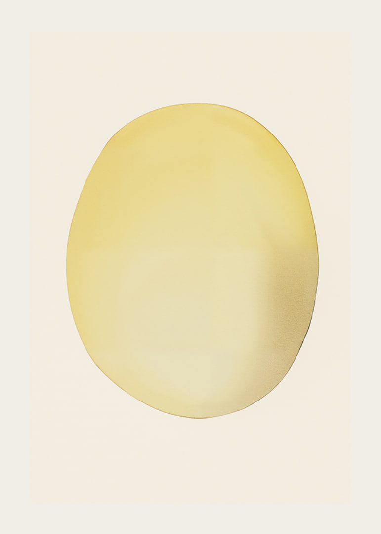 Poster with an abstract painting of a lemon or sun-12