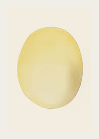 Affiche avec une peinture abstraite d'un citron ou d'un soleil-3