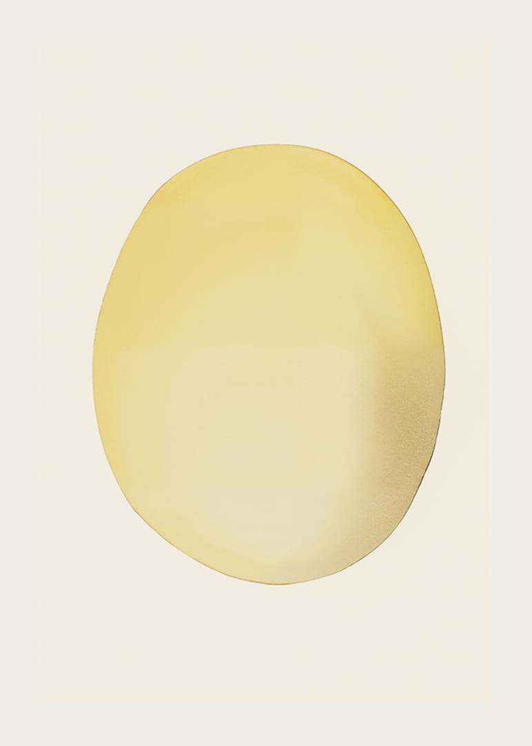 Affiche avec une peinture abstraite d'un citron ou d'un soleil-12