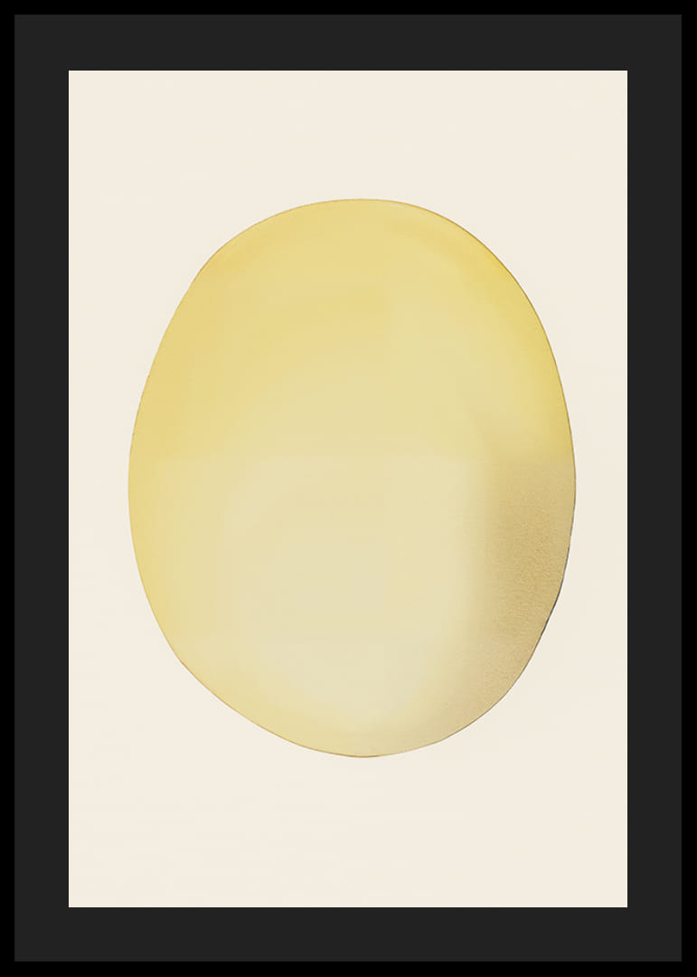 Affiche avec une peinture abstraite d'un citron ou d'un soleil-12