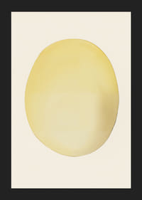 Affiche avec une peinture abstraite d'un citron ou d'un soleil-5