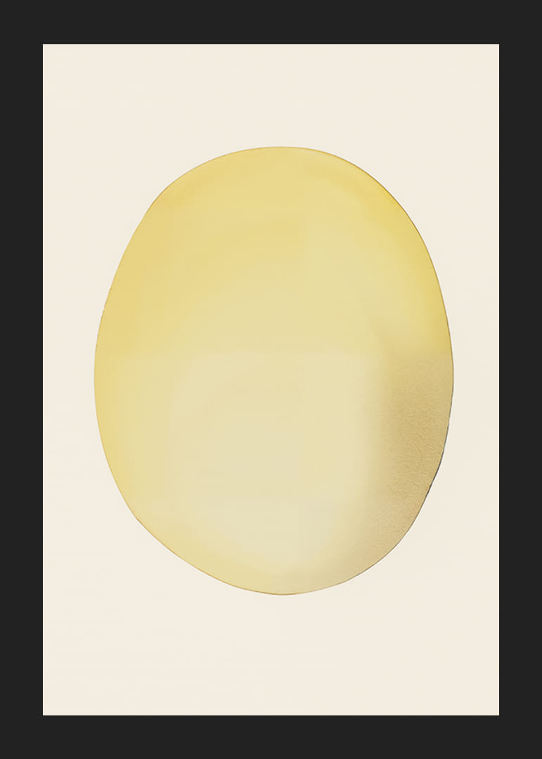 Affiche avec une peinture abstraite d'un citron ou d'un soleil-12