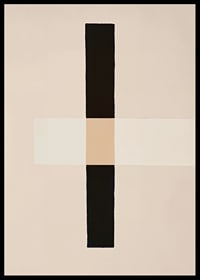 Poster with an overlapping abstract motif in shades of brown-6