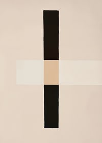 Poster with an overlapping abstract motif in shades of brown-7