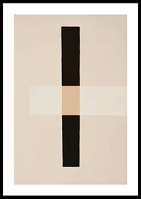 Poster with an overlapping abstract motif in shades of brown-0