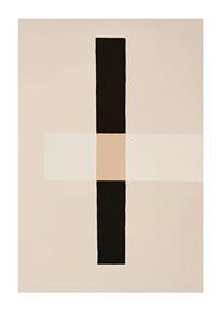 Poster with an overlapping abstract motif in shades of brown-1