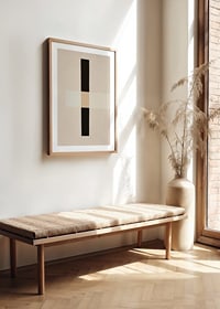 Poster with an overlapping abstract motif in shades of brown-8