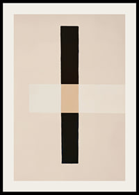 Poster with an overlapping abstract motif in shades of brown-2
