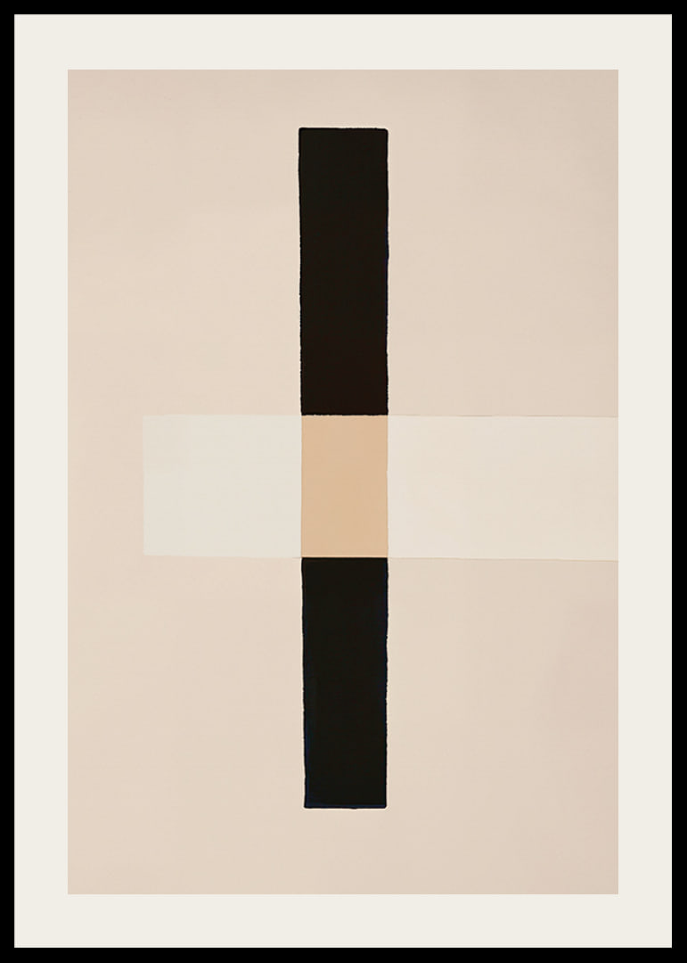 Poster with an overlapping abstract motif in shades of brown-12