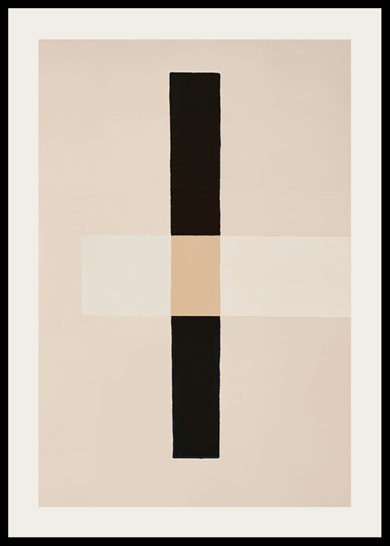 Poster med ett överlappande abstrakt motiv i bruna nyanser-12