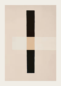Poster with an overlapping abstract motif in shades of brown-3