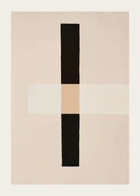 Poster med ett överlappande abstrakt motiv i bruna nyanser-3