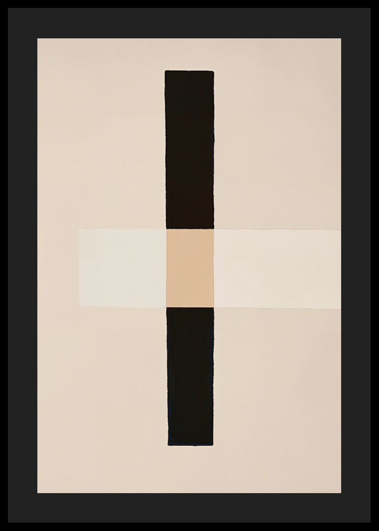 Poster with an overlapping abstract motif in shades of brown-12