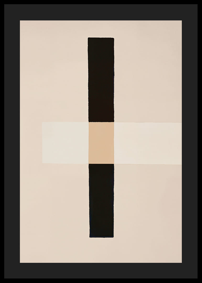 Poster med ett överlappande abstrakt motiv i bruna nyanser-12