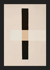 Poster with an overlapping abstract motif in shades of brown-5