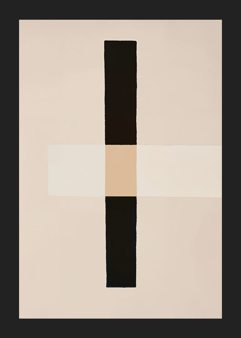 Poster med ett överlappande abstrakt motiv i bruna nyanser-12