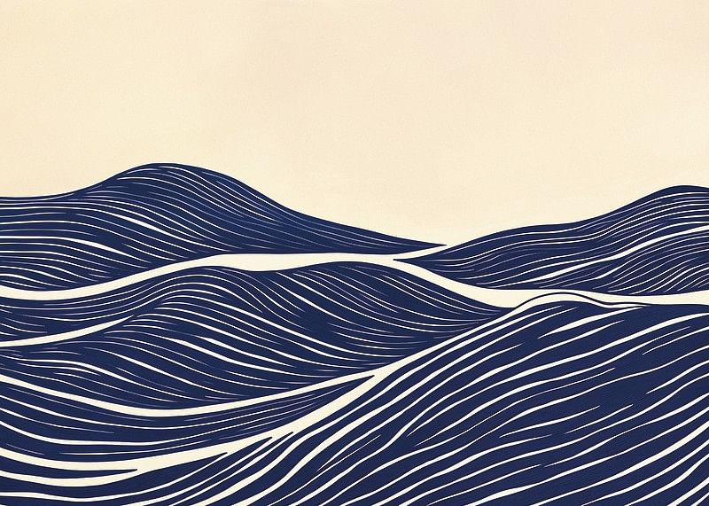Poster cu o pictură abstractă de valuri-12