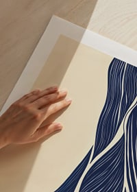 Poster med en abstrakt målning av vågor-9