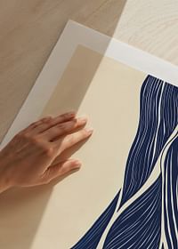 Poster cu o pictură abstractă de valuri-5