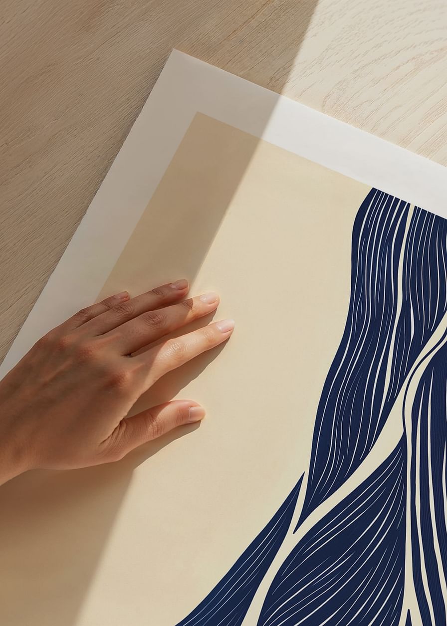 Poster cu o pictură abstractă de valuri-12