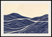 Poster con un dipinto astratto di onde-2