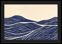 Poster med en abstrakt målning av vågor-4