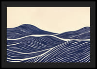 Poster con un dipinto astratto di onde-4