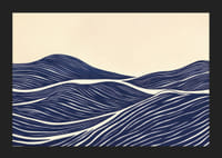 Poster con un dipinto astratto di onde-5