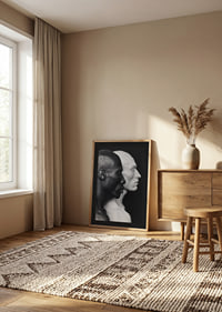 Poster with a photograph of a black and a white man symbolizing unity and difference-8