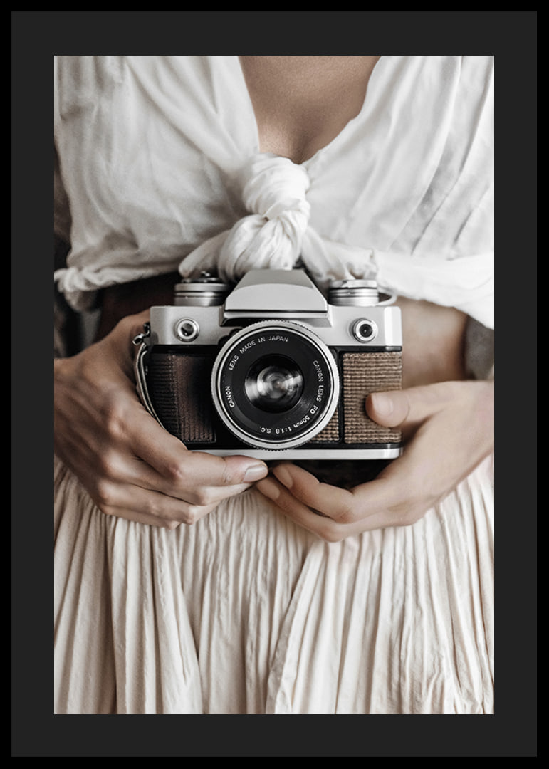 Poster with a photograph of a camera that captures a timeless sense of nostalgia-12