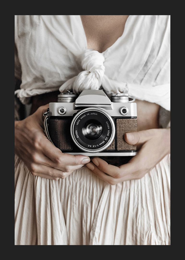Poster with a photograph of a camera that captures a timeless sense of nostalgia-12
