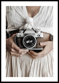 Poster with a photograph of a camera that captures a timeless sense of nostalgia-0