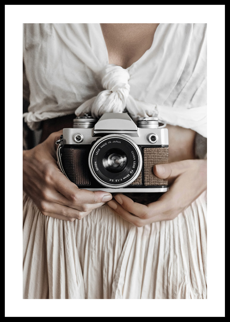 Poster with a photograph of a camera that captures a timeless sense of nostalgia-12