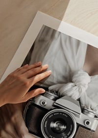 Poster with a photograph of a camera that captures a timeless sense of nostalgia-9
