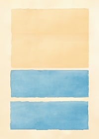 Poster with an abstract watercolor painting in blue and yellow-1