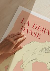 Afiș abstract cu o ilustrație franceză a ultimului dans-3