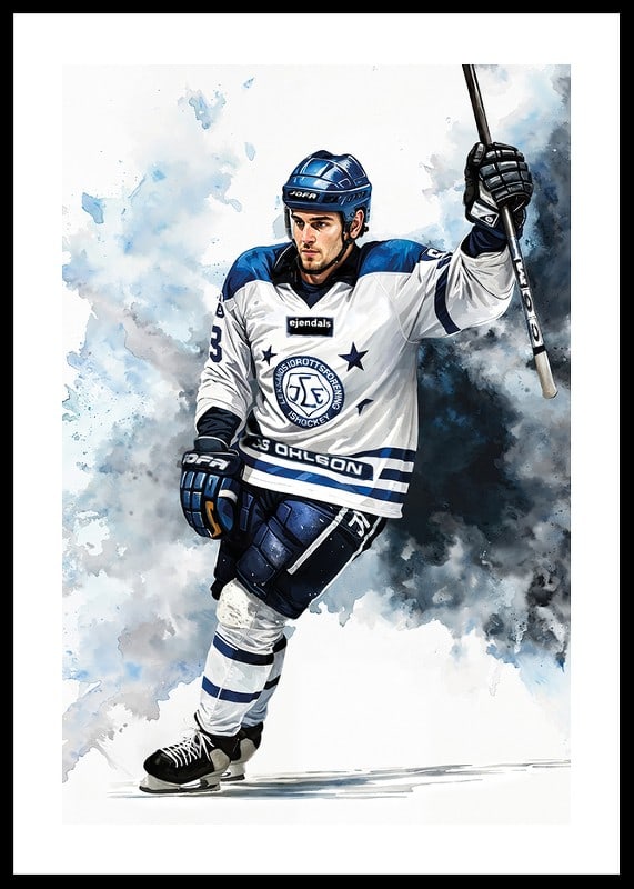 Akvarell Spelare Leksands IF-12