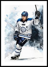 Akvarell Spelare Leksands IF-0