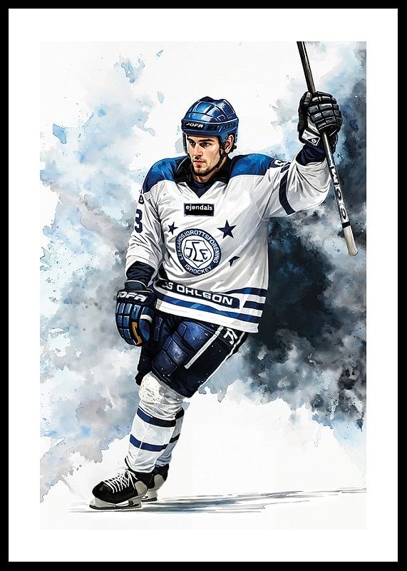 Akvarell Spelare Leksands IF-12