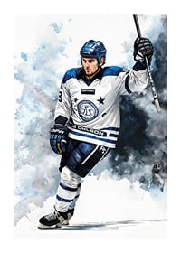 Akvarell Spelare Leksands IF-1