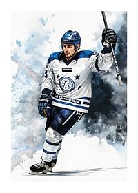 Akvarell Spelare Leksands IF-1