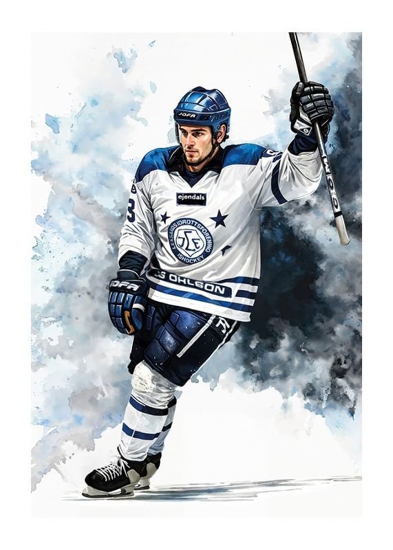 Poster Akvarell Spelare Leksands IF