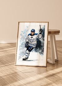 Akvarell Spelare Leksands IF-4
