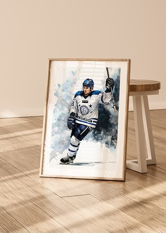 Poster Akvarell Spelare Leksands IF crossfade