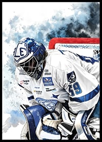 Akvarell Målvakt Leksands IF-2